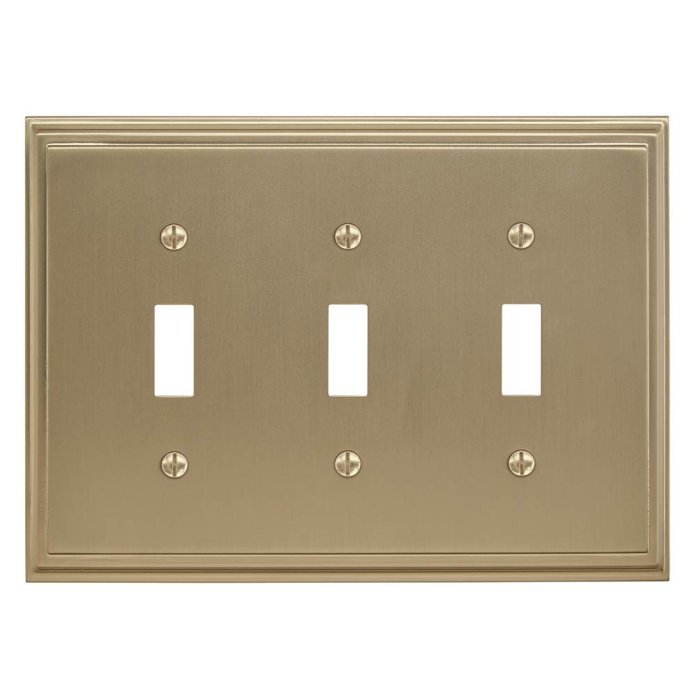 Amerock Mulholland 3 Toggle Golden Champagne Wall Plate