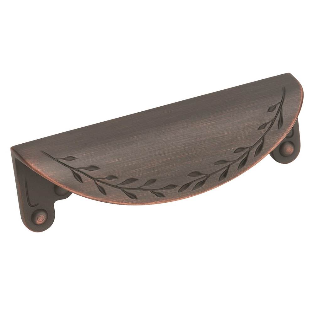 Amerock Nature''s Splendor 3 in (76 mm) Center-to-Center Oil-Rubbed Bronze Cabinet Cup Pull