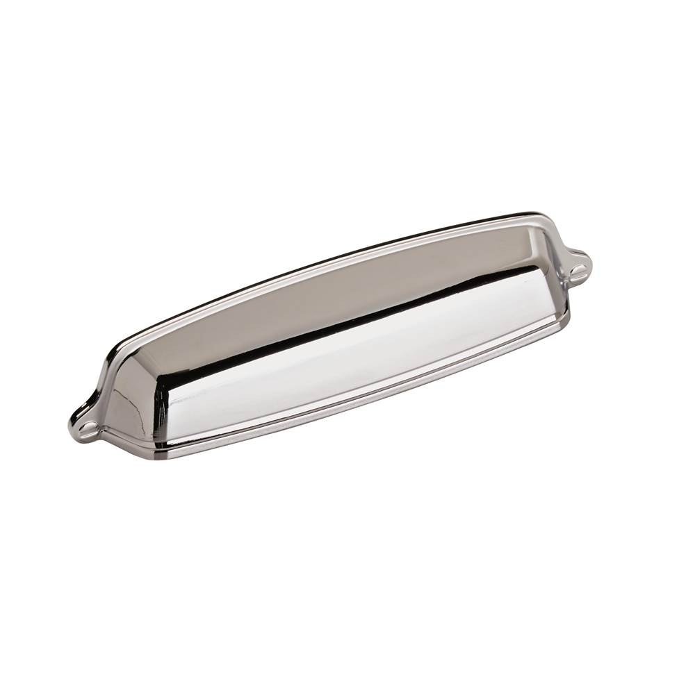 Amerock Cup Pulls 5-1/16 in (128 mm) Center-to-Center Polished Chrome Cabinet Cup Pull