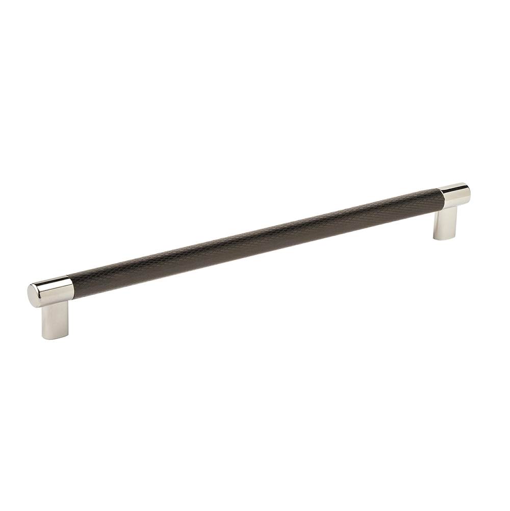 Amerock Esquire 12-5/8 in (320 mm) Center-to-Center Polished Nickel/Black Bronze Cabinet Pull