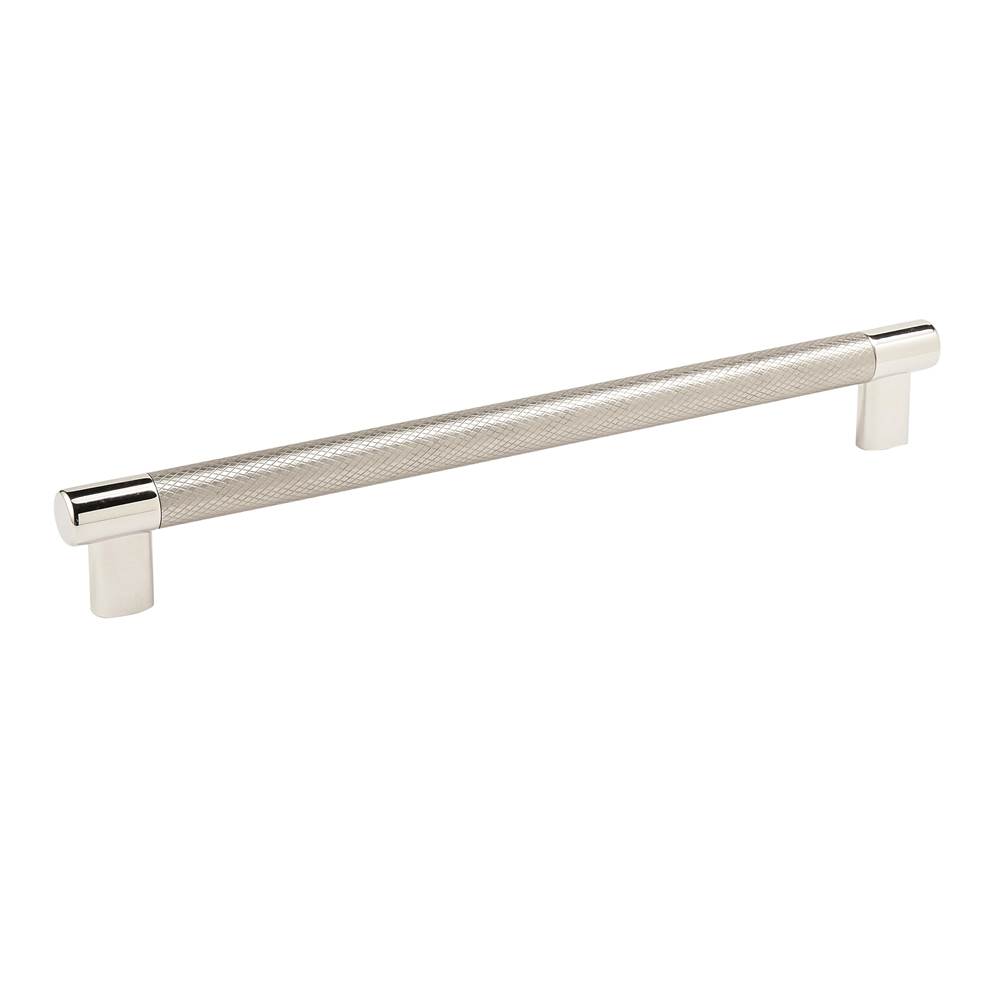 Amerock Esquire 10-1/16 in (256 mm) Center-to-Center Polished Nickel/Stainless Steel Cabinet Pull
