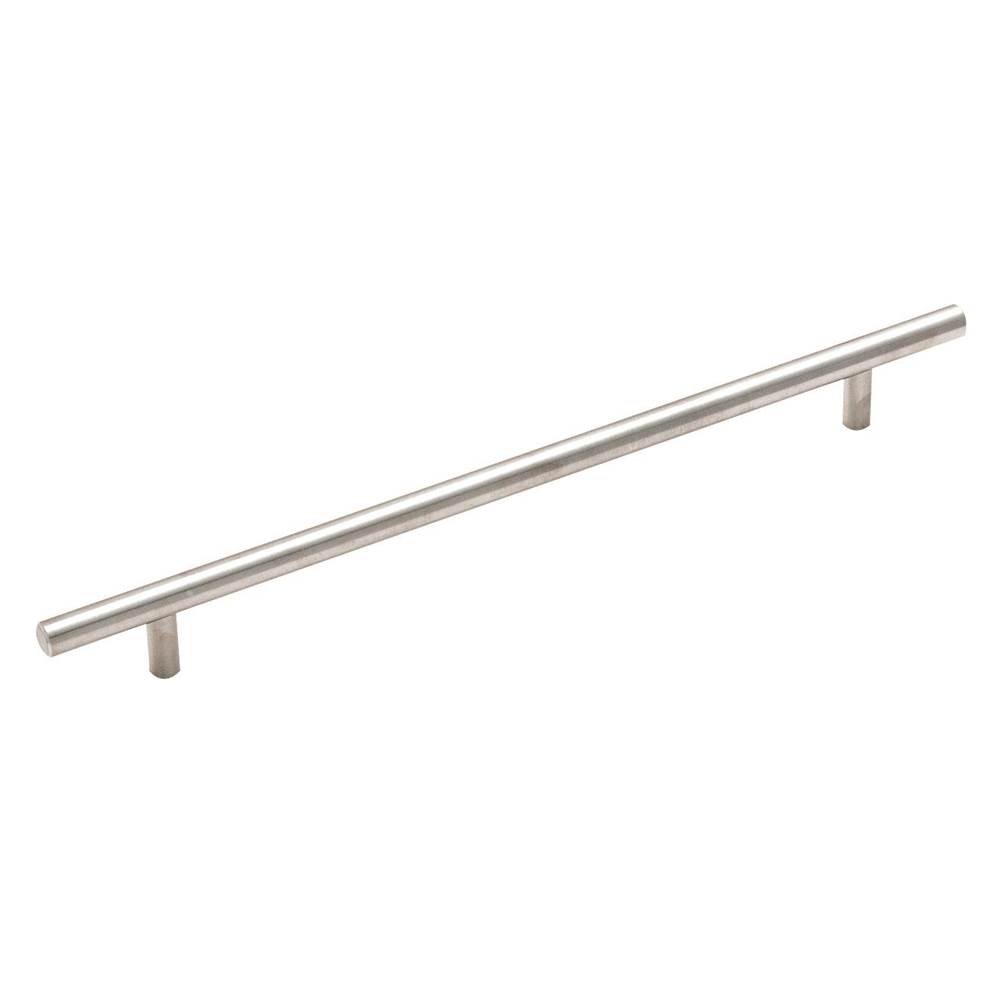 Amerock Bar Pulls 10-1/16 in (256 mm) Center-to-Center Sterling Nickel Cabinet Pull