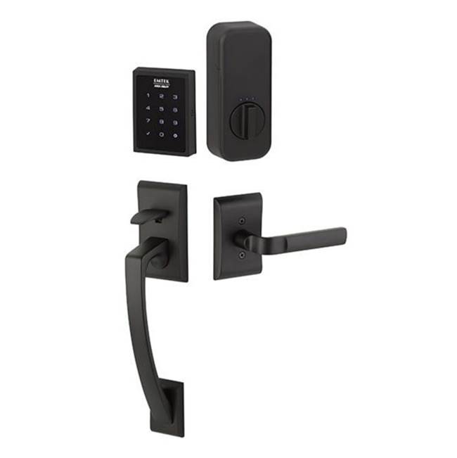 Emtek Electronic EMPowered Motorized Touchscreen Keypad Entry Set with Ares Grip, Norwich Knob US26