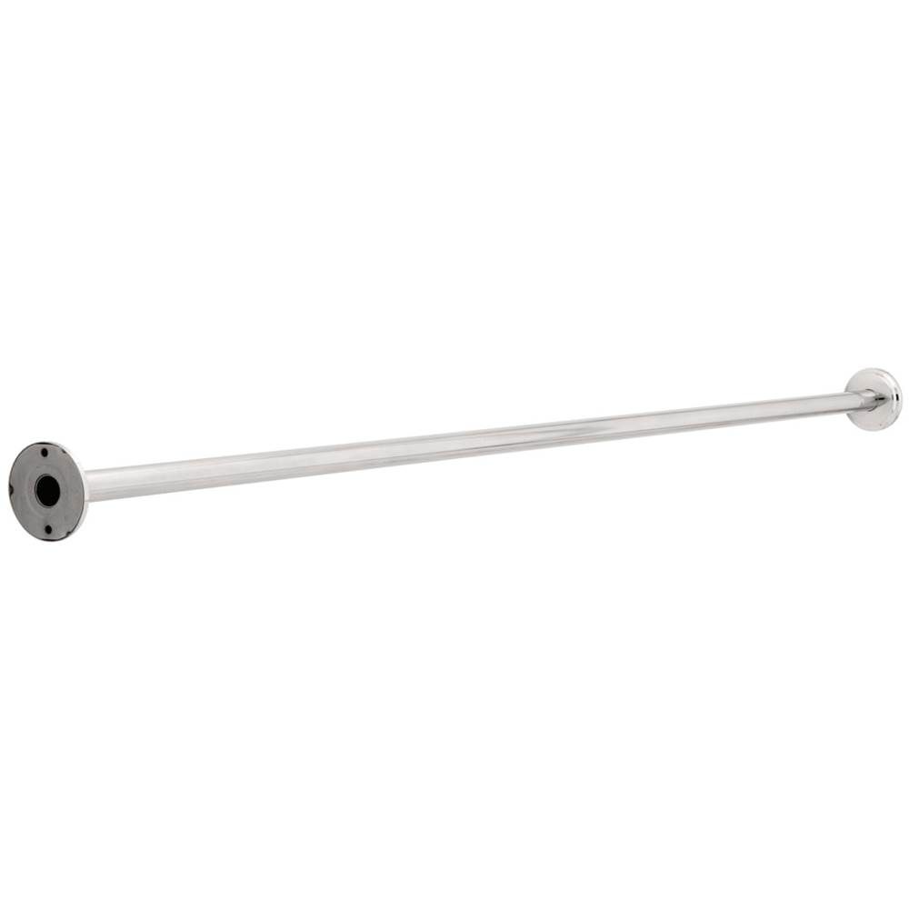 Franklin Brass 1 x 5'' Shower Rod with Step Style Flanges, Bright Stainless Steel