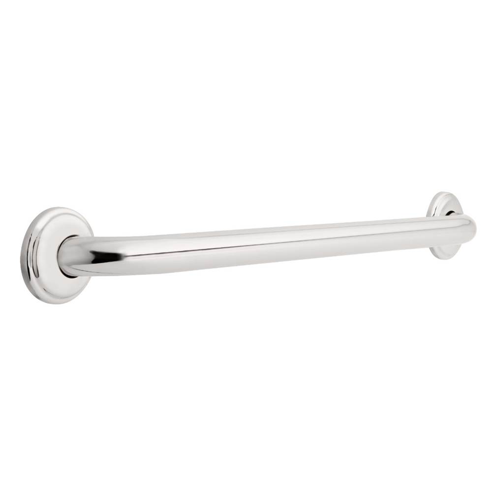 Franklin Brass 1-1/4x24 Grab Bar, Concealed Mount, Bright Stainless Steel