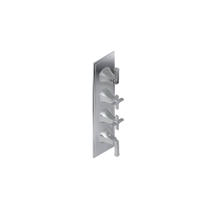Graff M-Series Finezza UNO 4-Hole Trim Plate w/Finezza Handles (Vertical Installation)