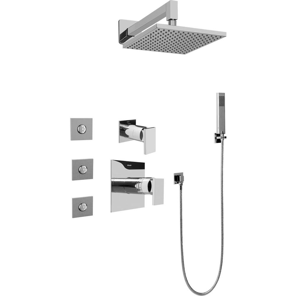 Graff Full Thermostatic Shower System with Transfer Valve (Rough & Trim)