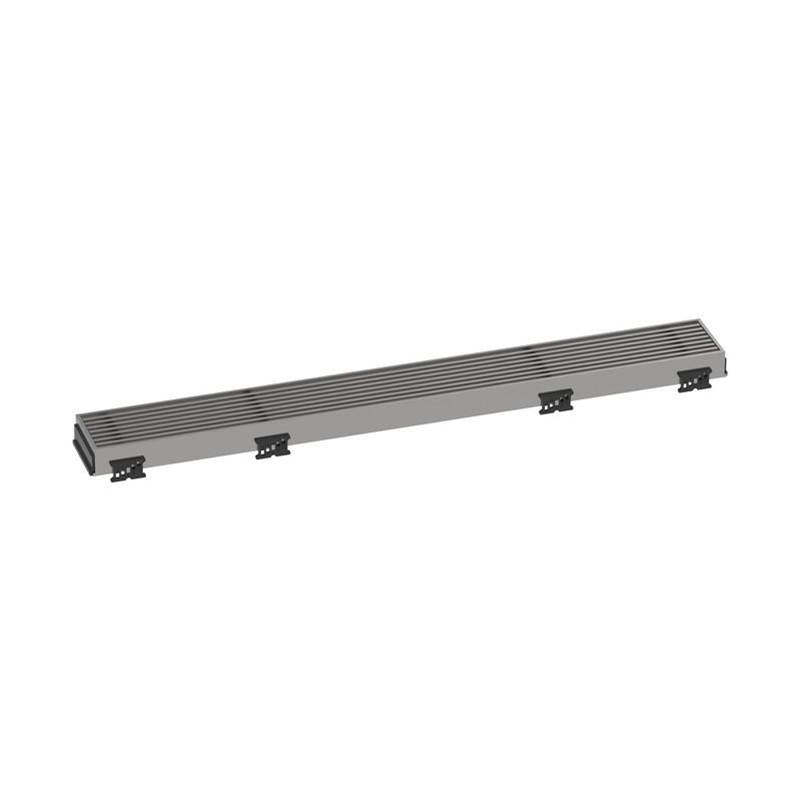 Hansgrohe RainDrain Match Trim Boardwalk 23 5/8'' with Height Adjustable Frame in Brushed Stainless Steel