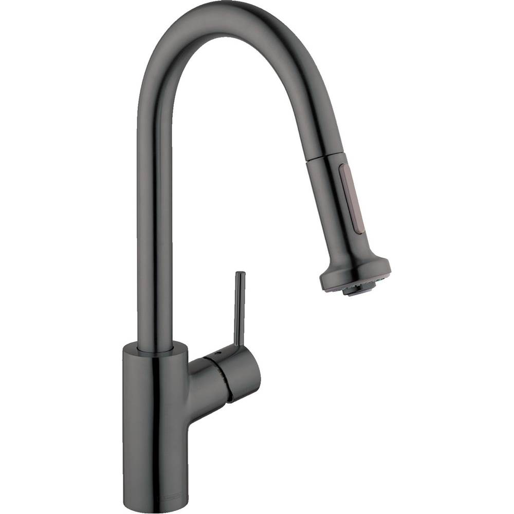 Hansgrohe Talis S² HighArc Kitchen Faucet, 2-Spray Pull-Down, 1.75 GPM in Brushed Black Chrome