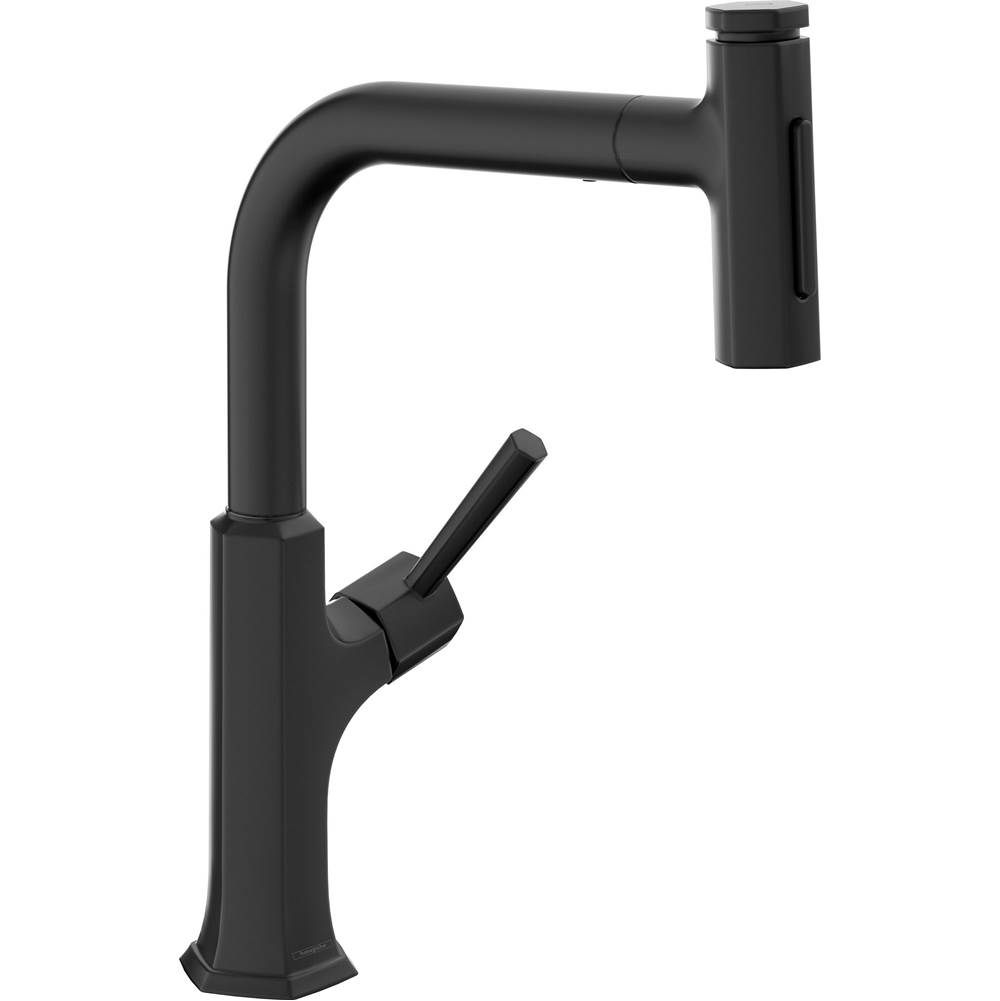 Hansgrohe Locarno HighArc Kitchen Faucet, 2-Spray Pull-Out with sBox, 1.75 GPM in Matte Black