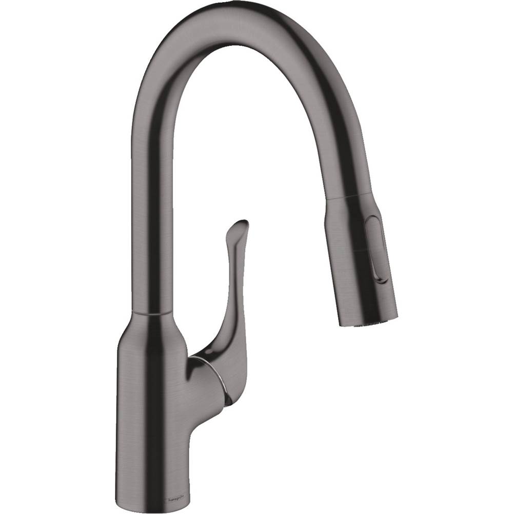Hansgrohe Allegro N Prep Kitchen Faucet, 2-Spray Pull-Down, 1.75 GPM in Brushed Black Chrome
