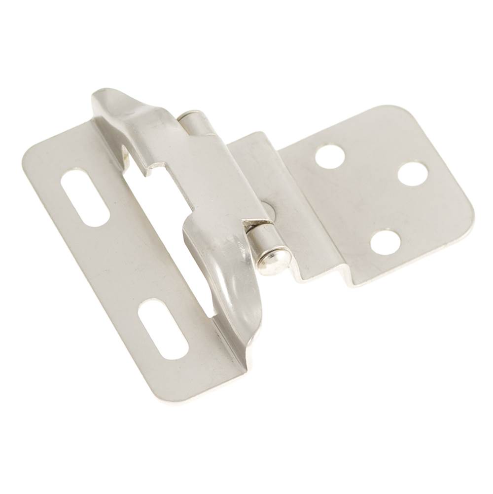 Hickory Hardware Hinge Semi-Concealed 3/8 Inch Inset 1/4 Inch Overlay Face Frame Part Wrap Self-Close (2 Pack)