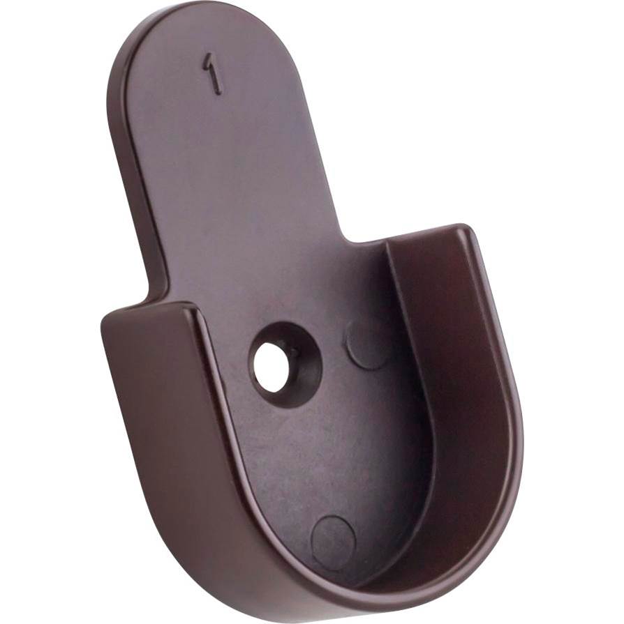 Hardware Resources Dark Bronze Open Knock-In Mounting Bracket for 1-1/16'' Round Closet Rods