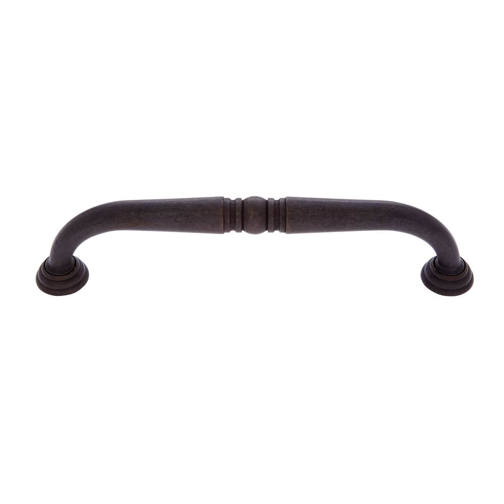 JVJ Hardware Colonial Collection Oil Rubbed Bronze Finish 8'' c/c Colonial Refrigerator Pull with Rosettes, Composition Zamac