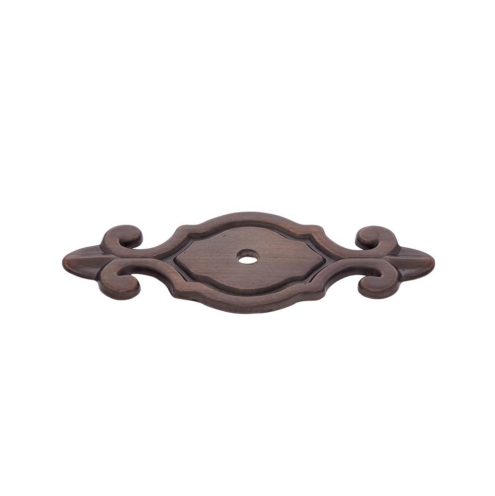 JVJ Hardware Classic Collection Old World Bronze Finish 3'' Deco Back Plate for Knob, Composition Zamac