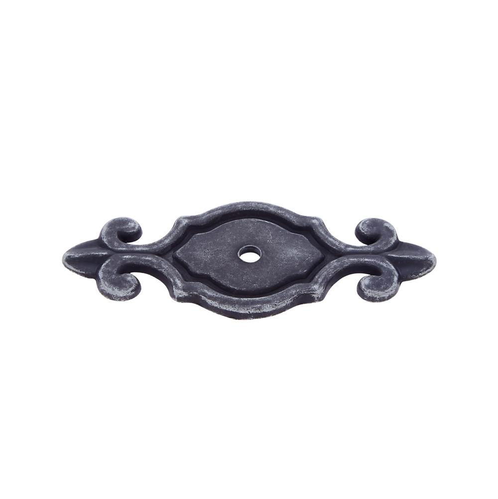 JVJ Hardware Lone Star Collection Iron Finish 3'' Deco Back Plate for Knob, Composition Zamac