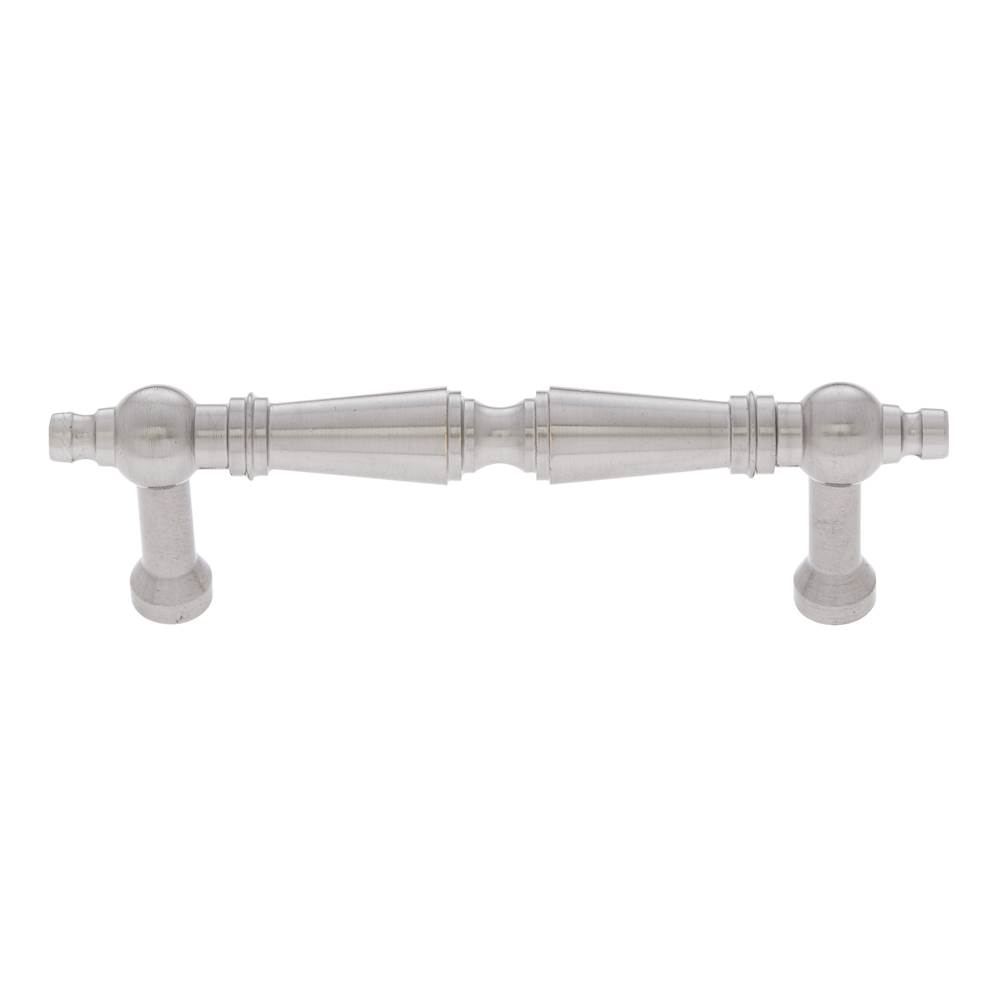 JVJ Hardware Classic Collection Satin Nickel Finish 3'' c/c Pull, Composition Solid Brass