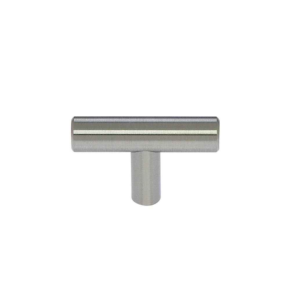 JVJ Hardware Palermo Collection Stainless Steel Finish 48 mm OA Bar Knob, Composition Stainless Steel