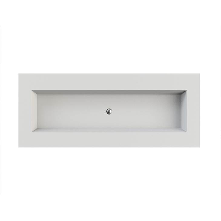 MTI Baths Petra 5 Sculpturestone Counter Sink Single Bowl Up To 80'' - Gloss Biscuit