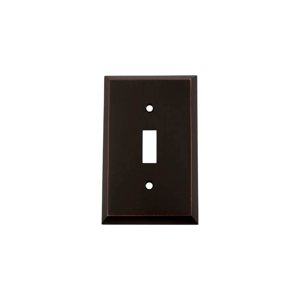 Nostalgic Warehouse Nostalgic Warehouse New York Switch Plate with Single Toggle in Timeless Bronze