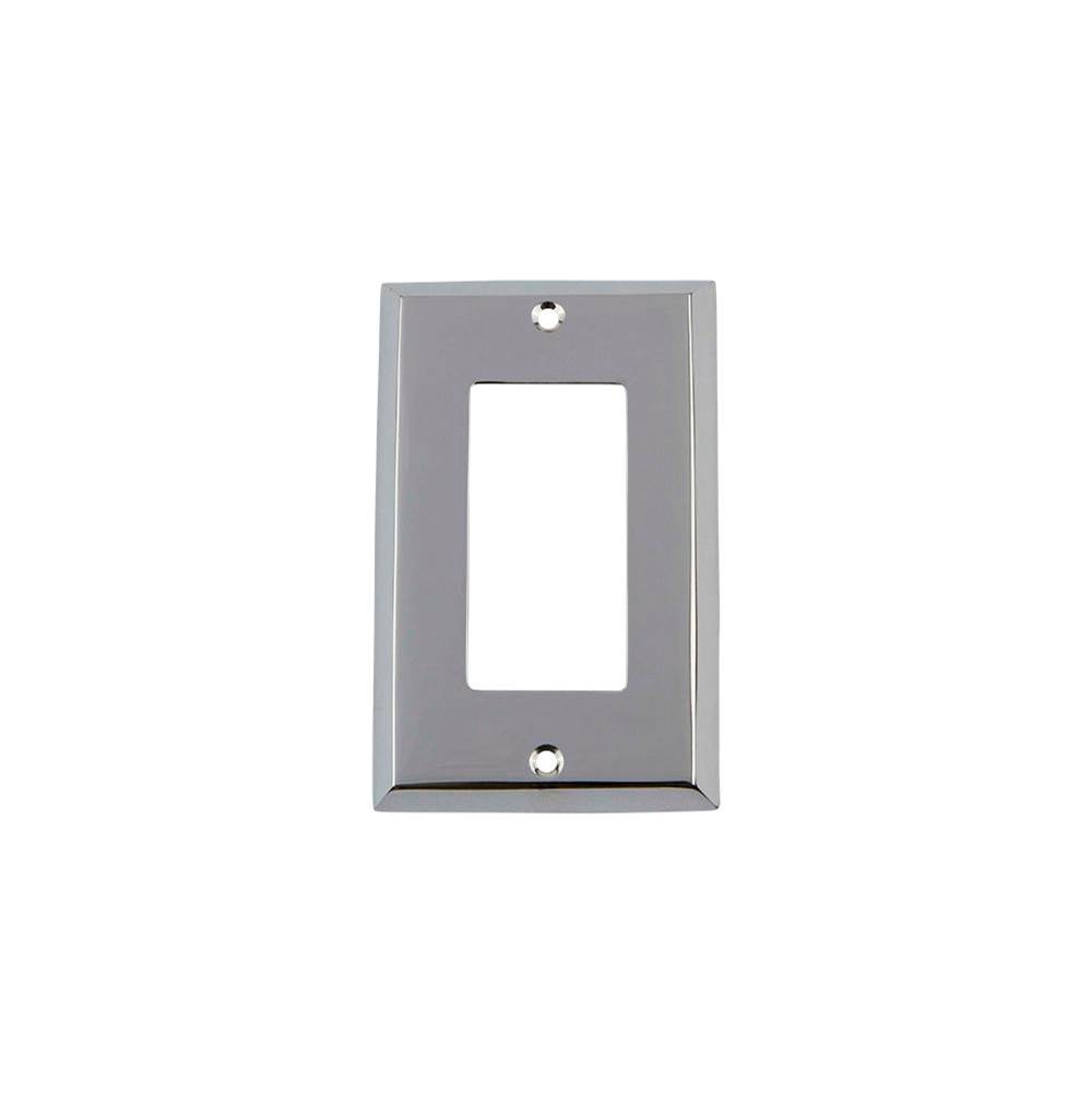 Nostalgic Warehouse Nostalgic Warehouse New York Switch Plate with Single Rocker in Bright Chrome