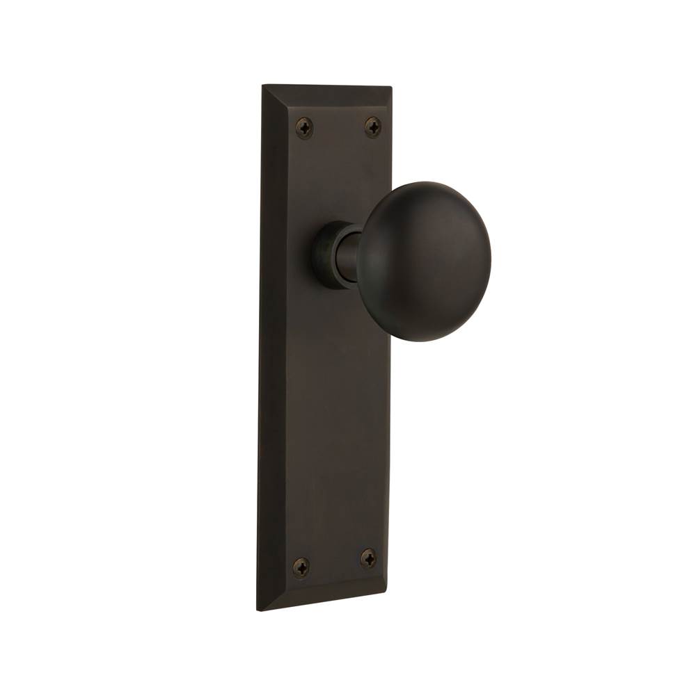 Nostalgic Warehouse Nostalgic Warehouse New York Plate Privacy New York Door Knob in Oil-Rubbed Bronze