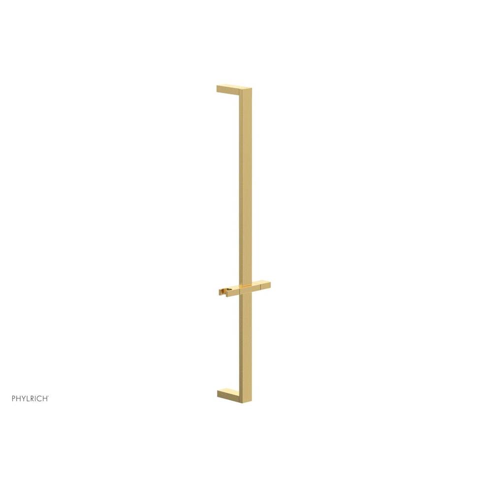 Phylrich Satin Gold 27'' Flat Adjustable Handshower Slide Bar With Holder