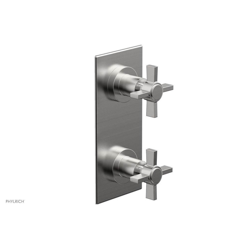 Phylrich BASIC 1/2'' Thermostatic Valve with Volume Control or Diverter Blade Cross Handles 4-356