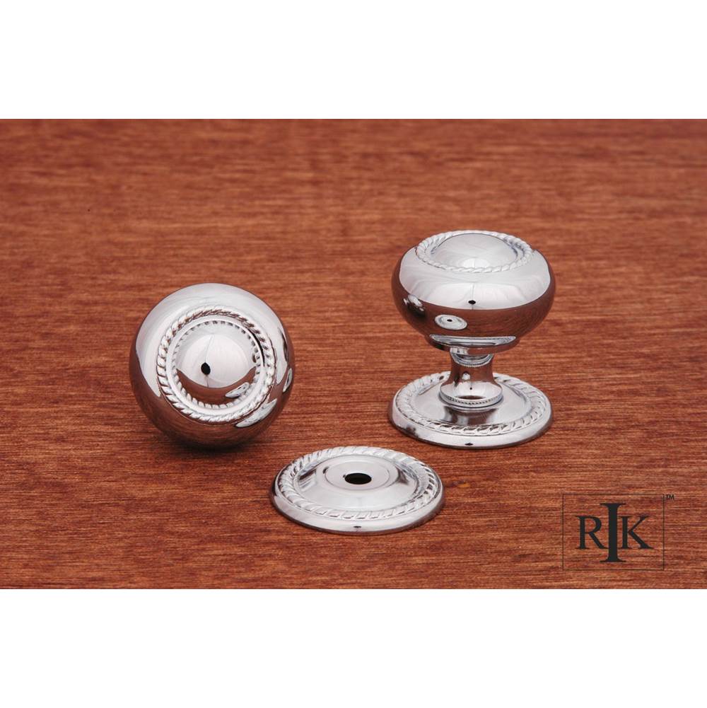 RK International Small Rope Knob with Detachable Back Plate