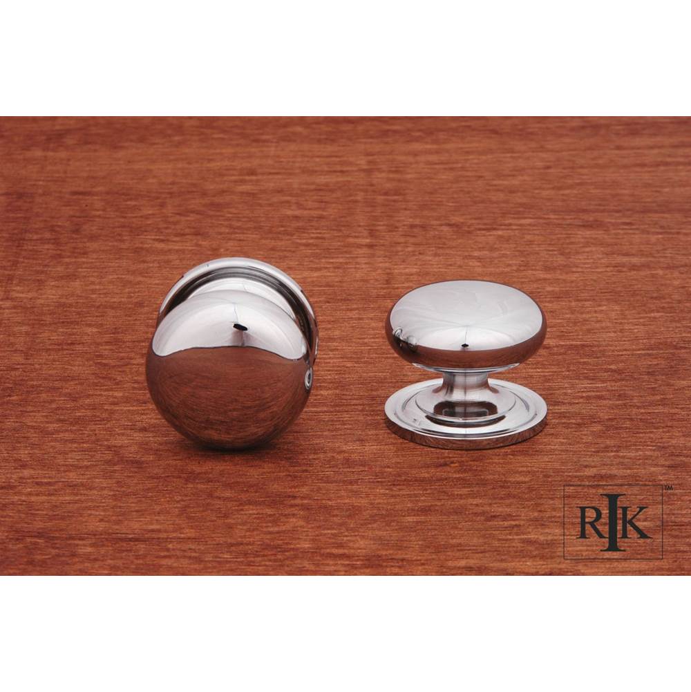 RK International Large Solid Plain Knob with Backplate
