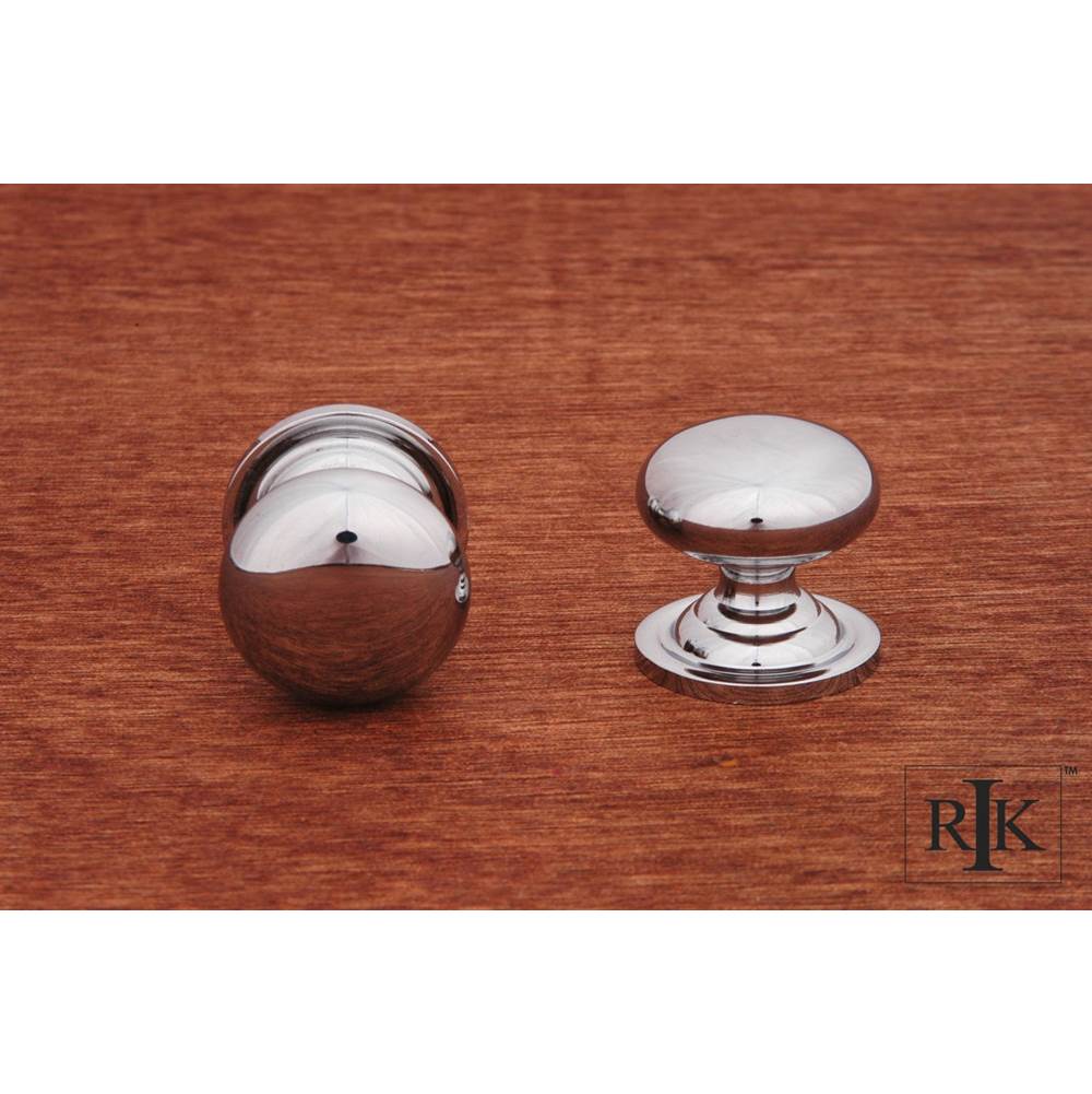RK International Small Solid Plain Knob with Backplate