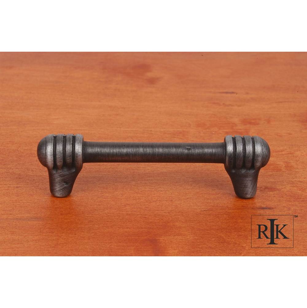 RK International 3 1/2'' c/c Distressed Rod with Swirl Ends Pull