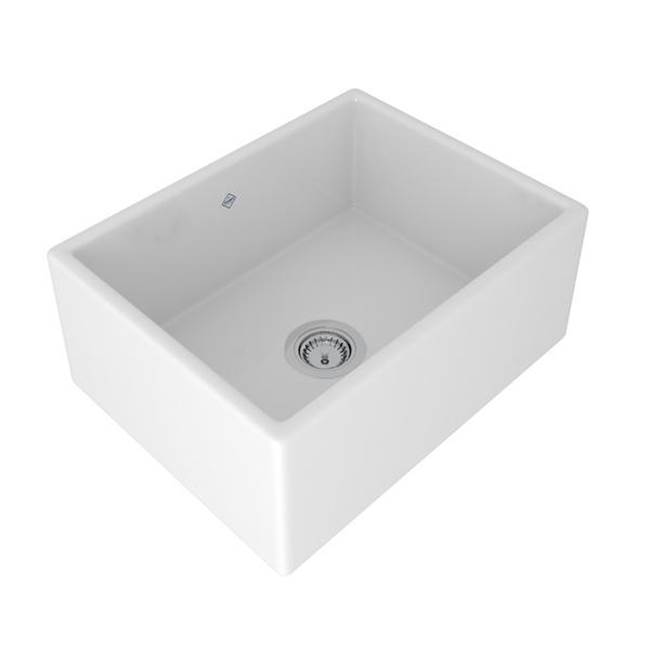 Rohl Shaker™ 24'' Single Bowl Farmhouse Apron Front Fireclay Kitchen Sink
