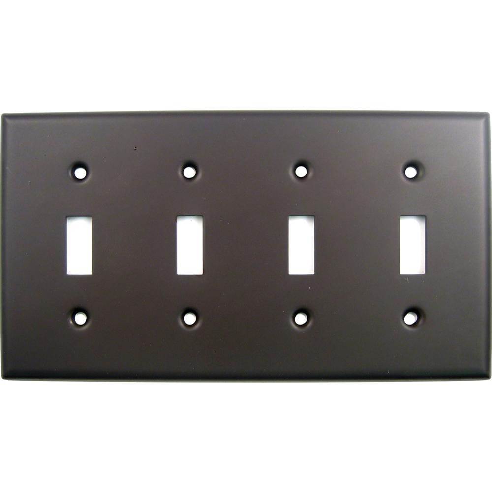 Rusticware Oil Rubbed Bronze Quad Switch Switchplate