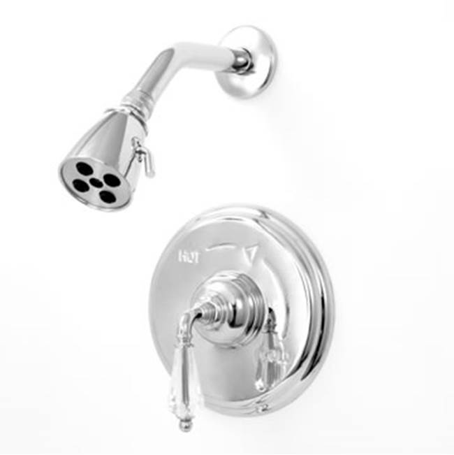 Sigma Pressure Balanced Shower Set Trim (Includes HAF) Portofino Crystal Antique Brass .82