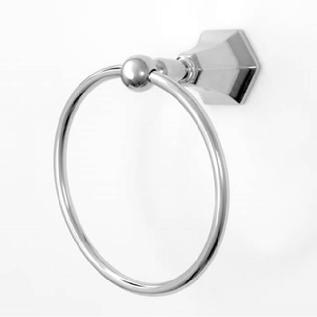 Sigma Series 10 Towel Ring w/bracket UNCOATED POLISHED BRASS .33