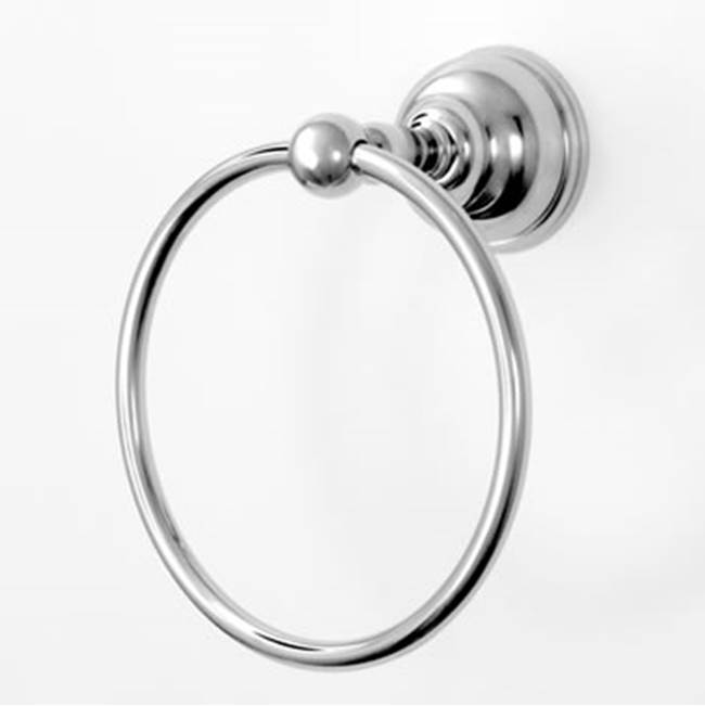 Sigma Series 22 Towel Ring W/Bracket Uncoated Polished Brass .33