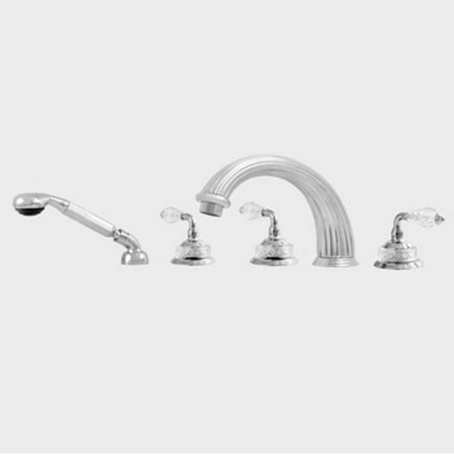 Sigma Roman Tub Set TRIM with Deckmount Handshower LUXEMBOURG POLISHED GOLD .24
