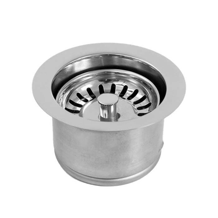 Sigma Waste disposer trim with disposer stopper/strainer unit with large collar POLISHED NICKEL UNCOATED .49