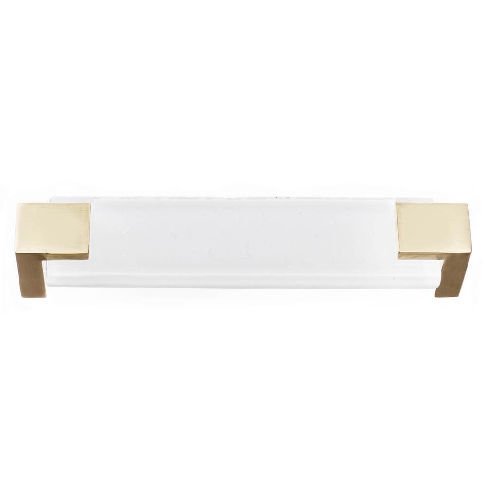 Sietto Affinity White Pull With Satin Brass Base