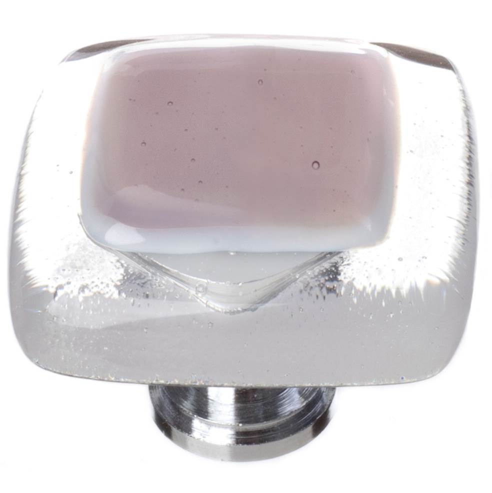 Sietto Reflective Purple Knob With Satin Nickel Base