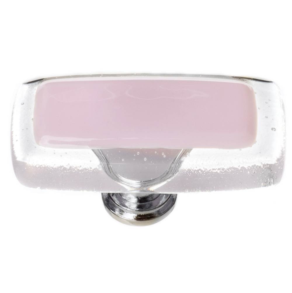 Sietto Reflective Pink Long Knob With Oil Rubbed Bronze Base