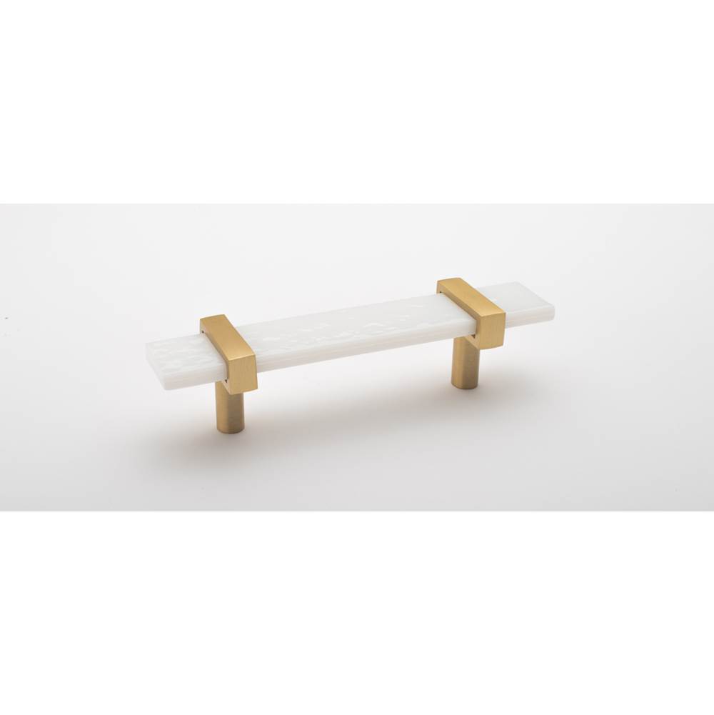 Sietto 5.5'' Adjustable White Pull With Satin Brass Base