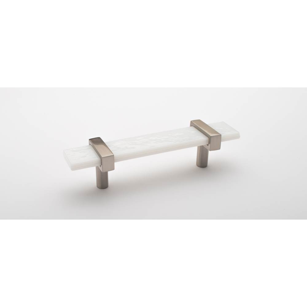 Sietto 5.5'' Adjustable White Pull With Satin Nickel Base