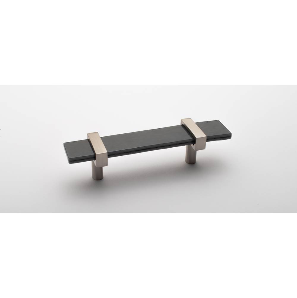 Sietto 5.5'' Adjustable Slate Gray Pull With Satin Nickel Base