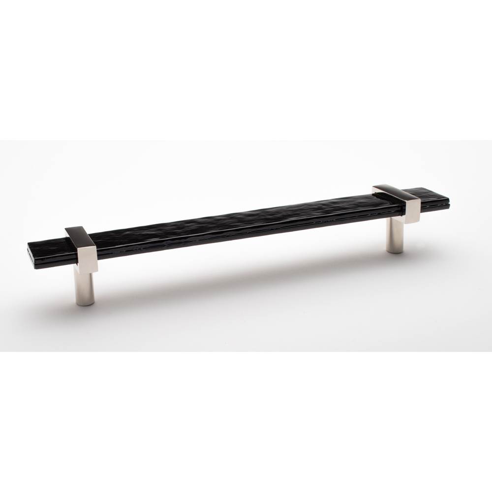 Sietto 9'' Adjustable Black Pull With Polished Nickel Base