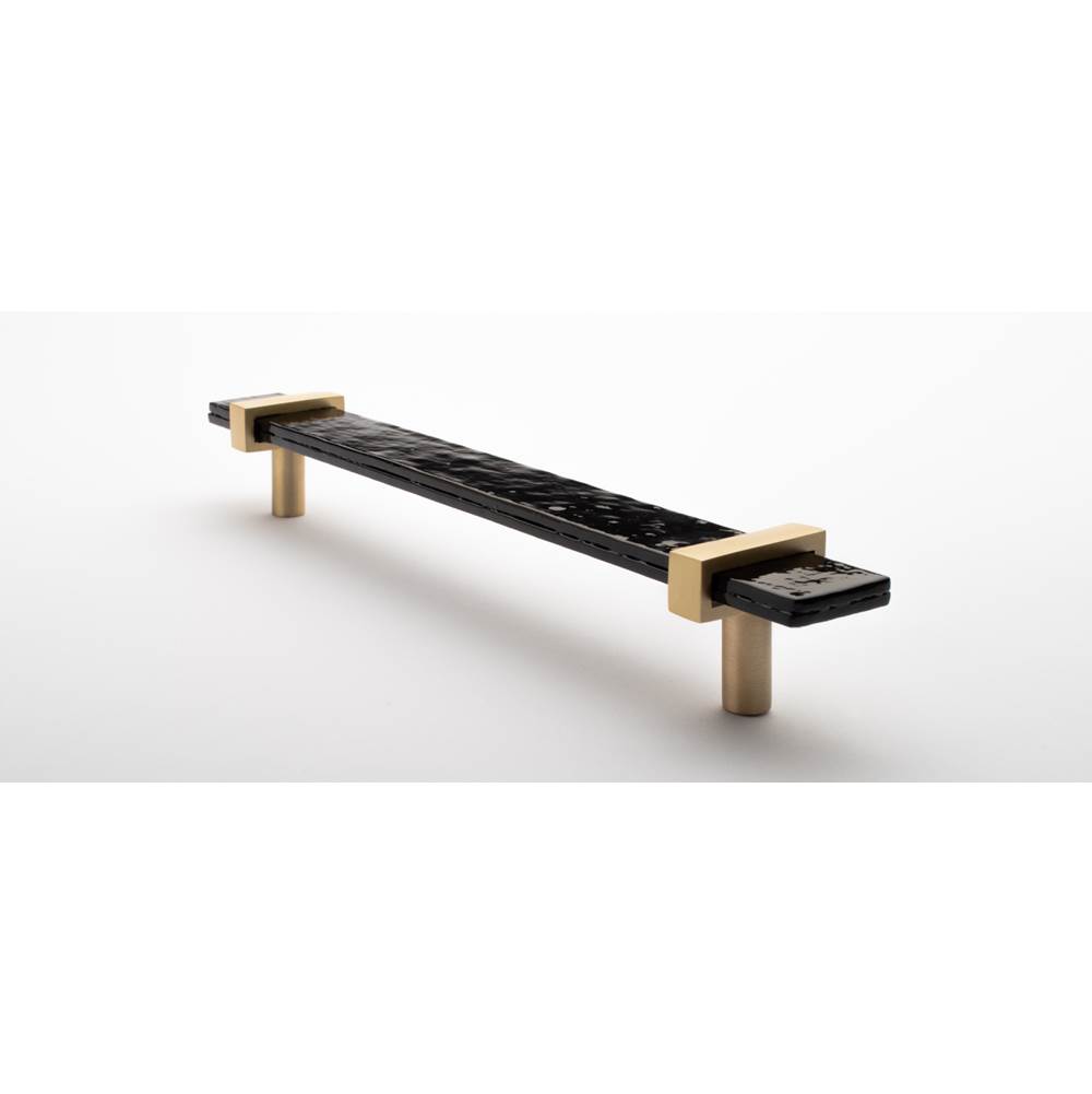 Sietto 9'' Adjustable Black Pull With Satin Brass Base