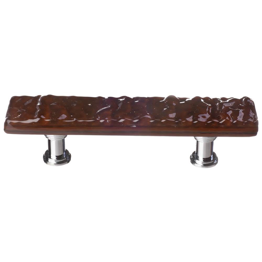 Sietto Glacier Woodland Brown Pull With Polished Chrome Base