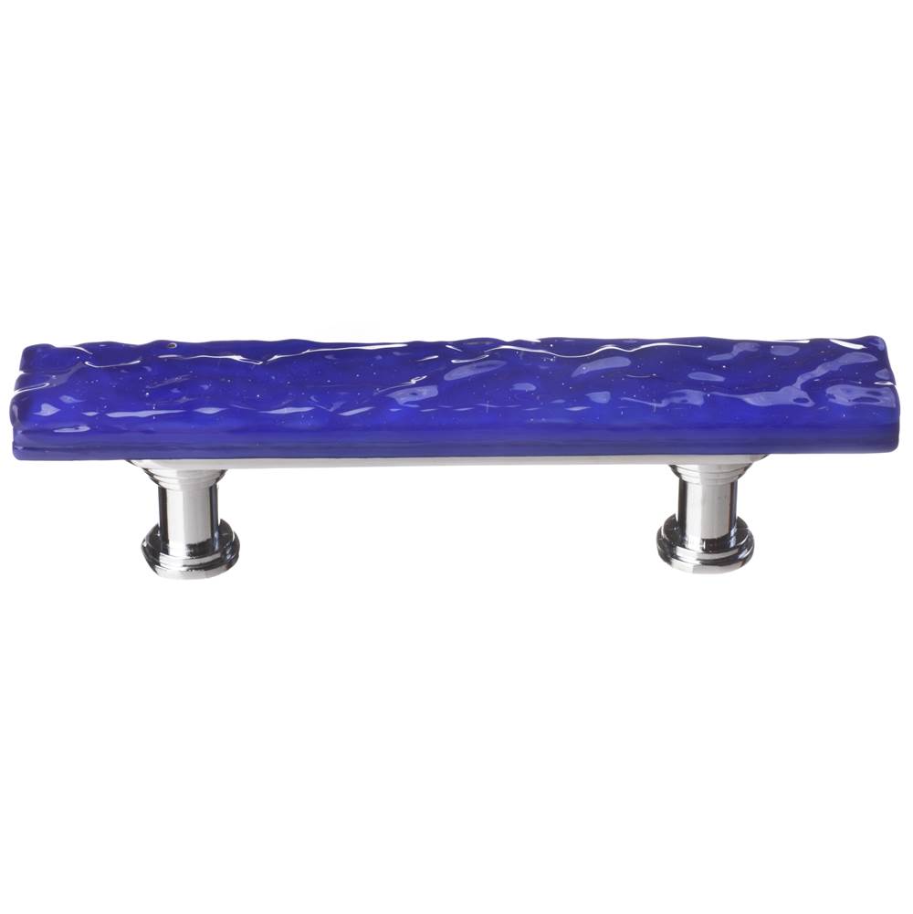 Sietto Skinny Glacier Deep Cobalt Blue Pull With Oil Rubbed Bronze Base