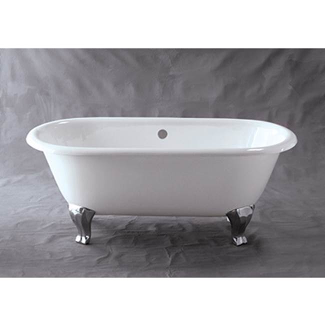 Strom Living Cast Iron Dual Tub With Polished Nickel Legs